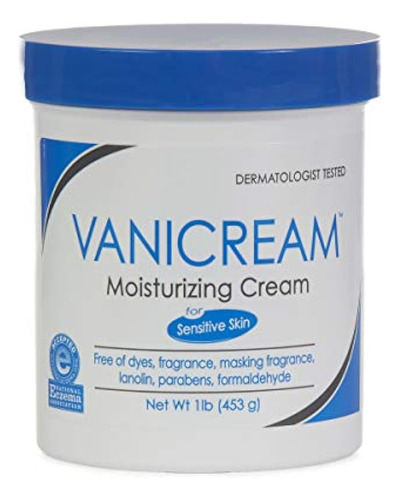 Crema Hidratante Para La Piel Vanicream, 16 Onzas