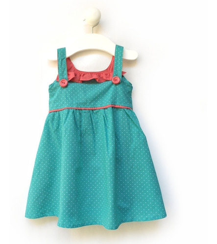Vestidos Fiesta Nena Blisant A Pintitas Blanco Con Bombachon