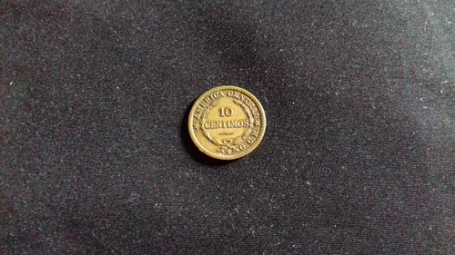 Moneda Costa Rica Diez Céntimos 1922 Escasa Bronce E01 (Usado)