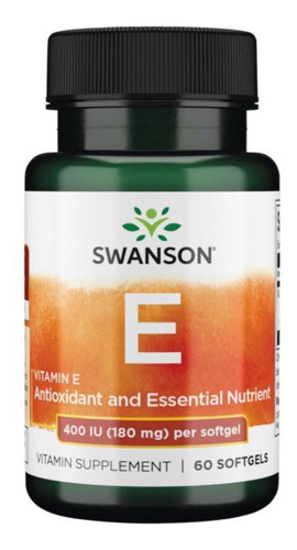 Swanson Vitamina E 400ui Potencia Max 60 Softgels (2 Meses)