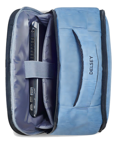 Mochila Portanotebook 1 Comp Delsey Element Voyager Color Celeste