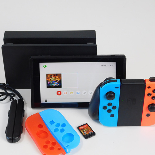 Nintendo Switch V2 Standard Cor Vermelho E Preto Preto (Usado)
