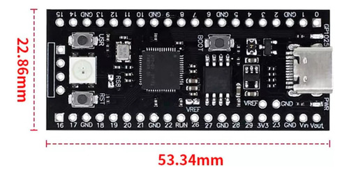 Tecneu Raspberry Pi Pico Rp2040 Cortex M0 Tipo C 16mb Arm Dual Core
