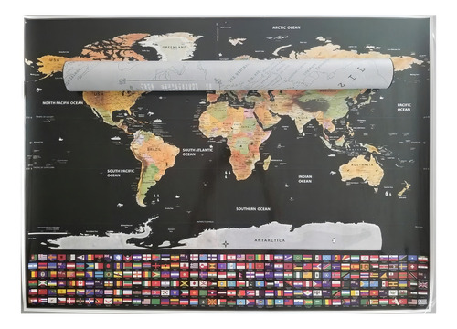 Banderas modelo Scraping Map, 80 x 60 cm