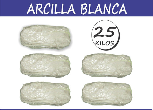 Arcilla Blanca Ceramica 25 Kilos P/ Ceramista Escultor