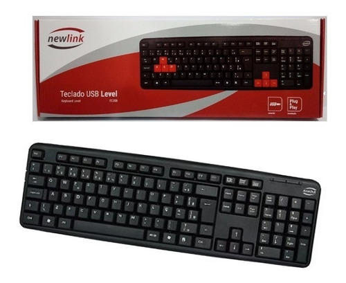 Imagem 1 de 2 de Teclado Usb Newlink Level Tc308 Preto