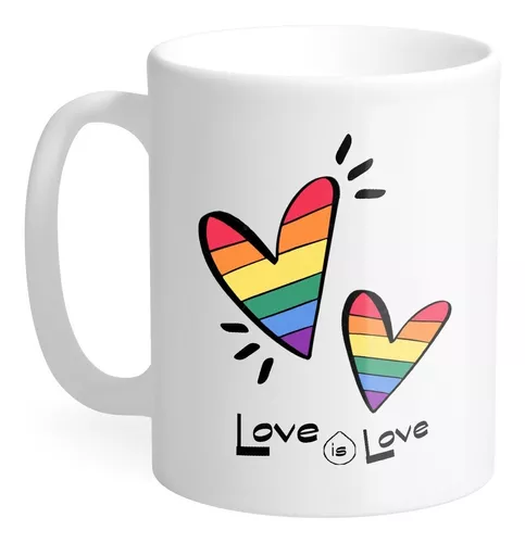 Caneca Preta Personalizada - LGBT com Nome do Casal