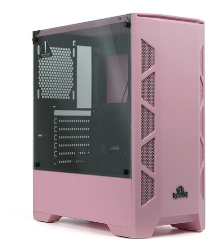 Gabinete Redragon Starscream Rosa Vidro Mid Tower S/ Fan