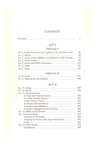 The Nutcracker, Complete Ballet In Full Score (score).