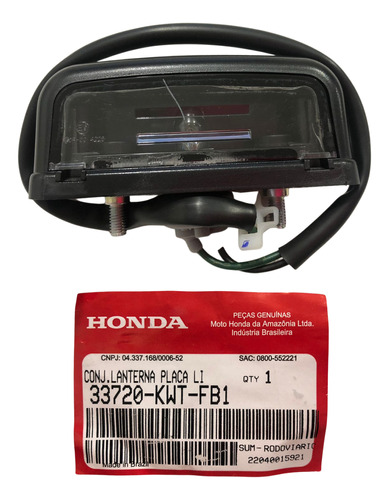 Luz De Placa Licença Original Honda Xre 300 2020