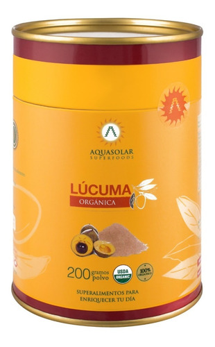 Aquasolar - Lúcuma 200g Polvo 100% Orgánico