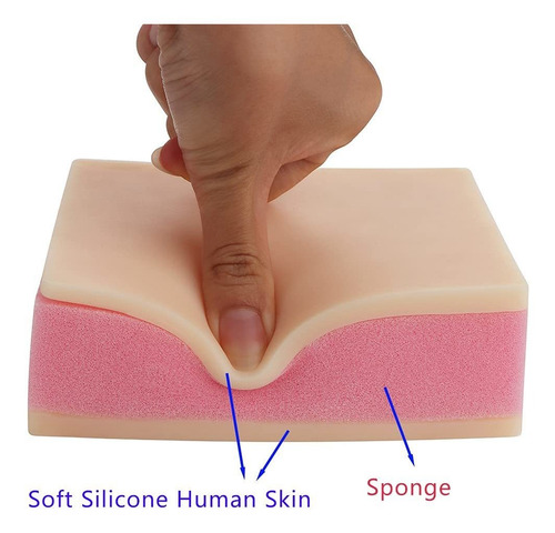 Silicone Sponge Human Skin Injection Pad Training Model, Nur