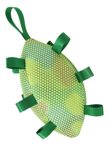 1 Dog Rugby Football Toy Training Bit, Liviano, Verde
