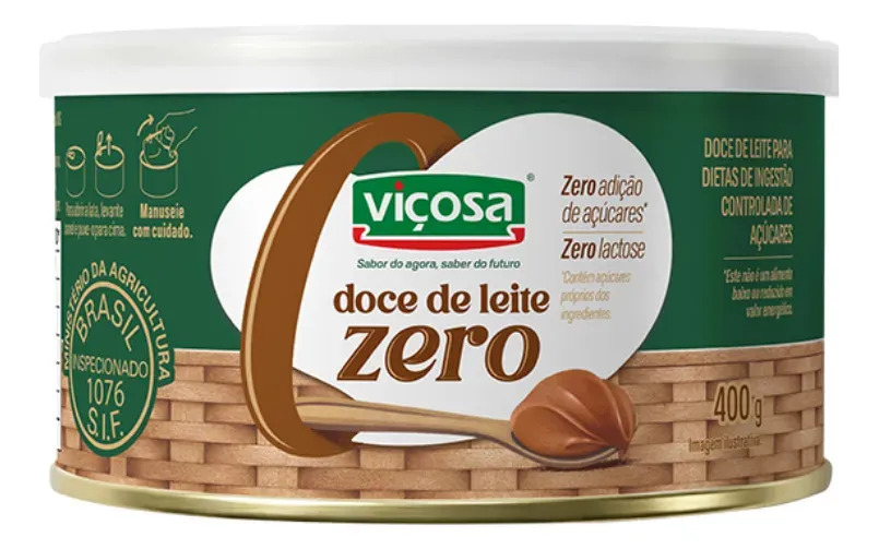 Doce De Leite Viçosa Zero Açucares E Lactose - 400g