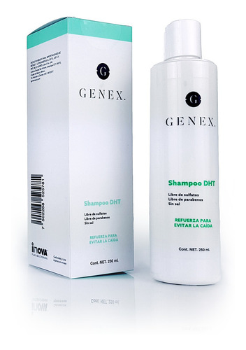 Shampoo Dht Genex Anticaída, Estimulador Crecimiento Cabello