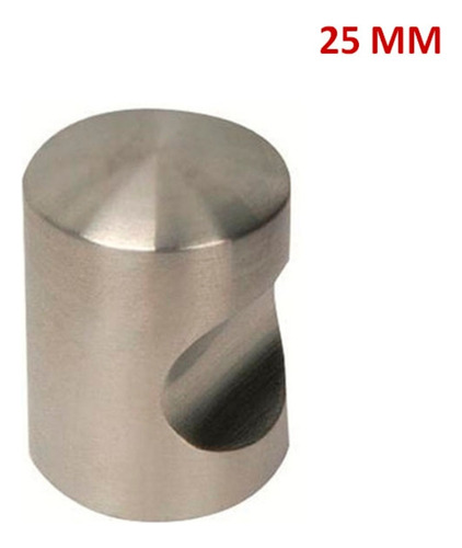 Tirador Perilla Balin Plateado 25mm( 5uni+tornillo)