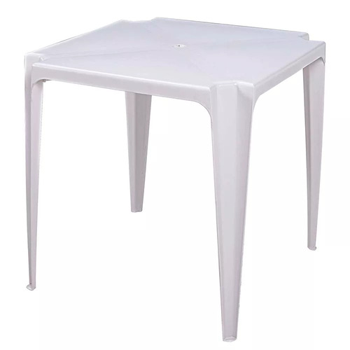 Mesa Plastica Quadrada 70 X 70 Branca