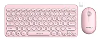 Comprar Kit Teclado Y Mouse Inalambrico Combo Pc Tv Usb Netmak Kb850 Mouse Rosa Teclado Rosa