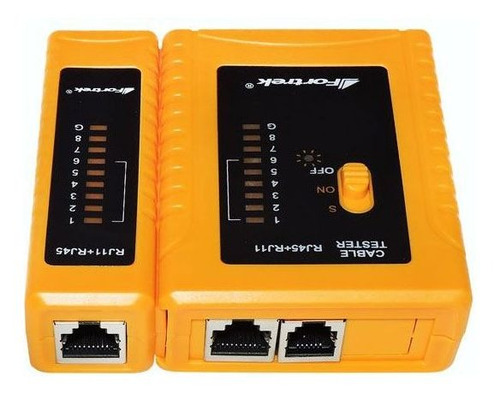 Imagem 4 de 5 de Testador De Cabos De Rede 4 Pares Utp Rj45 Teste Com Leds