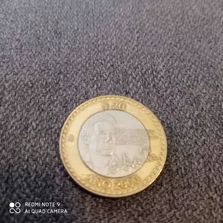 Moneda $20 Pesos Octavio Paz
