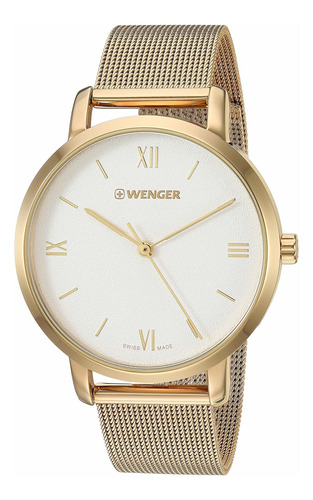 Reloj Mujer Wenger 01.1731.107 Cuarzo Pulso Beige En Acero