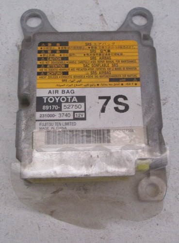 Unidad De Control De Airbag 7s Toyota Yaris Año 2006-2012