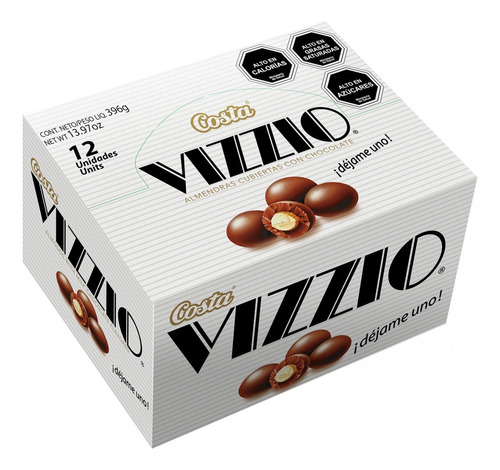 Chocolate Vizzio, De Costa - Caja Con 12 Sobres De 33gr C/u.