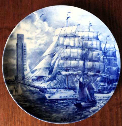 Plato Decorativo Porcelana Fina Alemana, Barcos De Vela