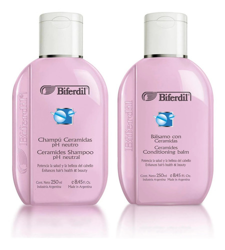 Shampoo + Balsam Acondicionador Biferdil Ceramidas Ph Neutro