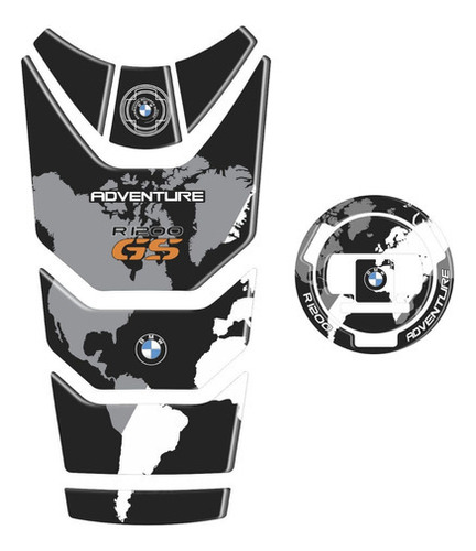 Kit Protetor Adesivo Frontal + Bocal Moto R1200gs Resinado Cor Multicolorido