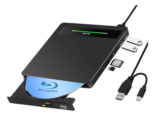 Nolyth Unidad Externa De Dvd Blu Ray Usb 3.0 Y Reproductor D