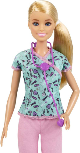 Barbie Enfermera Con Ropa Quirúrgica E Insumos Médicos