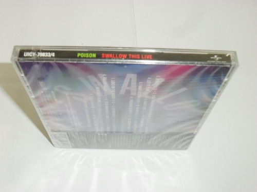 Cd Poison - Swallow This Live 1991 (japonês Duplo + 4 Bônus)