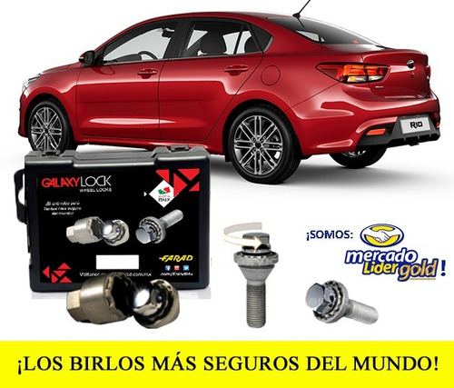 Birlos Seguridad Galaxylock Kia Rio Sedan Lx T/m Enviogratis