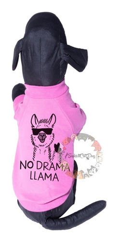 Imagen 1 de 4 de Buzo No Drama Llama Perro Grande T. Xxl Al Mega Rosa Chicle