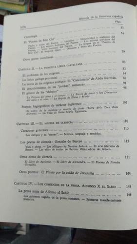 Historia De La Literatura Española. Tomo 1 - Alborg (Usado)