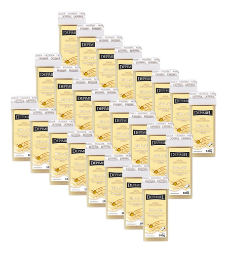 24 Ceras Depilatória Roll-on Chocolate Branco Coco Depimiel