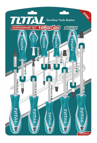 Juego De 10 Destornilladores Total Tht250610