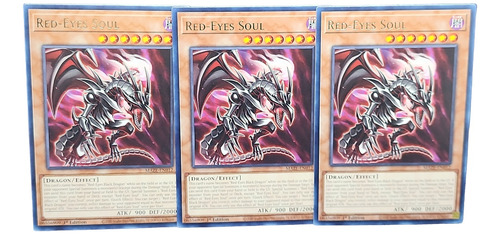 Red Eyes Soul Set De 3 Cartas Yugioh! Idioma Ingles Raro 