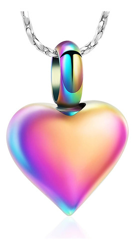 Collar De Urna De Cenizas En Forma De Corazón Con Mini Urna,