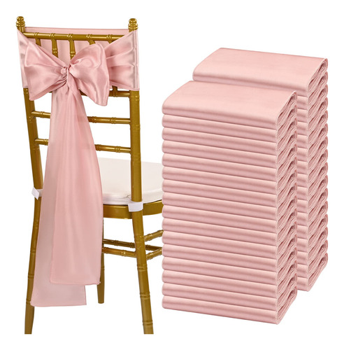 Fani 120 Cintas De Saten De Color Oro Rosa Para Silla, Funda