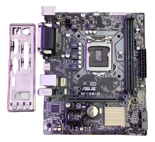 Placa Madre Asus H110m-d 1151 Ddr4 H110 Color Negro Negro (Usado)