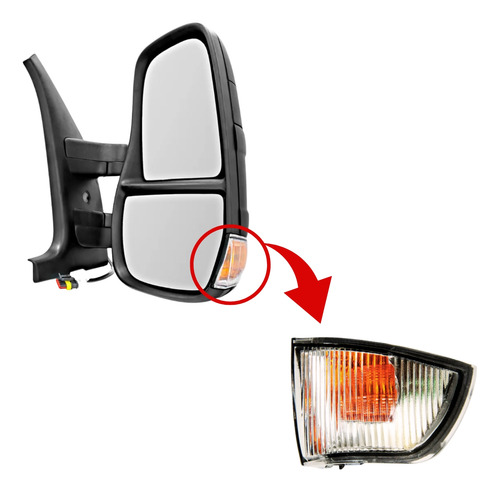 Par Pisca Seta Retrovisor Para Iveco Daily 2022 2023 À 2026