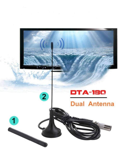Imagen 4 de 10 de Antena Tv Sintonizador Digital Uhf Vhf Interior Y Exterior