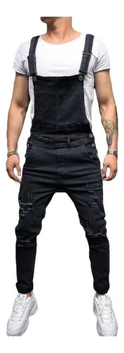 Men's Jeans Jumpsuit With Internal Pocket On The Chest Fs7