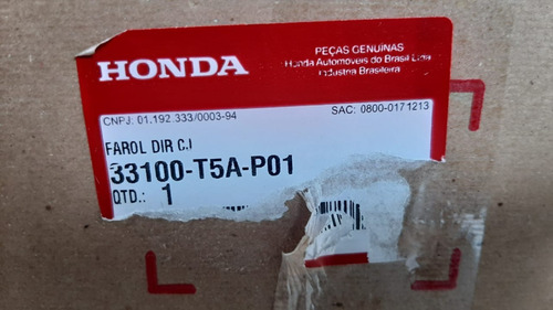 Imagem 6 de 10 de Farol Dianteiro Direito Fit 2015 A 2019 - 33100t5ap01