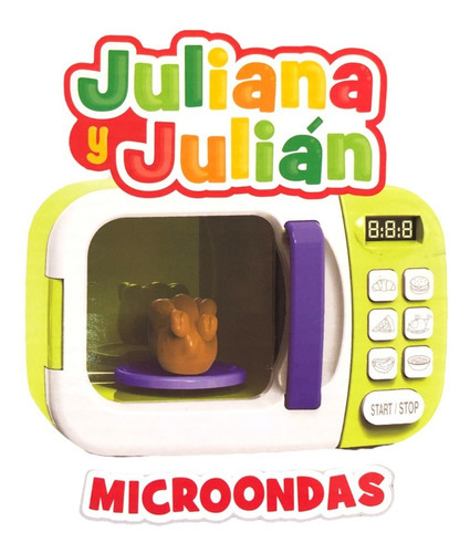 Microondas Juliana Y Julian Con Luz Y Sonido Comiditas Color Multicolor