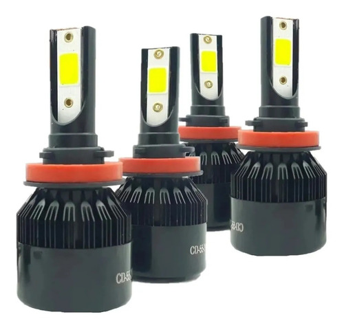 Ultra Led 4 Lâmpadas Farol Alto Baixo C Cambus 8000k Xenon