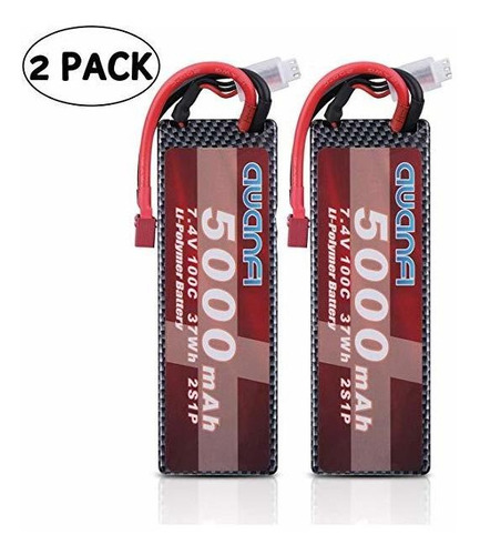 Awanfi 2s 7.4v 5000mah Paquete De Baterías Li-po 100c Con De