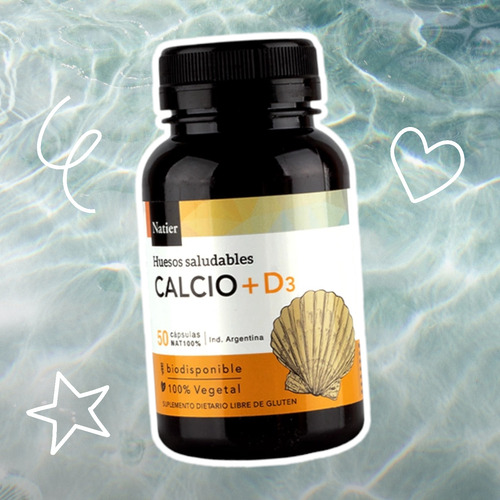 Calcio + Vitamina D Natier Capsulas Salud Osea Y Dental